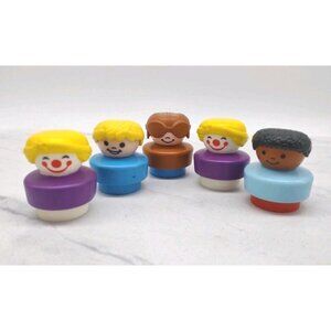 Fisher Price Little People Chunky Figures 1990 Lot Of 5 People Vintage Pretend